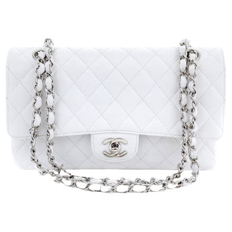 white chanel caviar|Flap Bags .